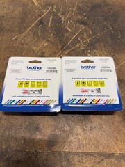 2 Brother 2 Pack TZe-2312PK – 1/2″ Black on White P-Touch TZe Tape Sealed (NEW)