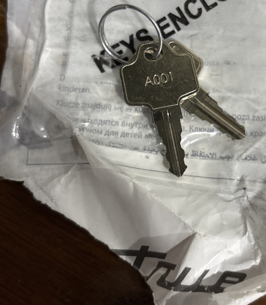 True 932992 Keys, #A-001 Key for Lock 831373 & 935645 freezer cash register