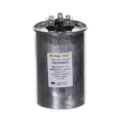 TitanPro TRCFD4575 HVAC Round Dual Motor Run Capacitor 45/7.5 MFD/UF440/370