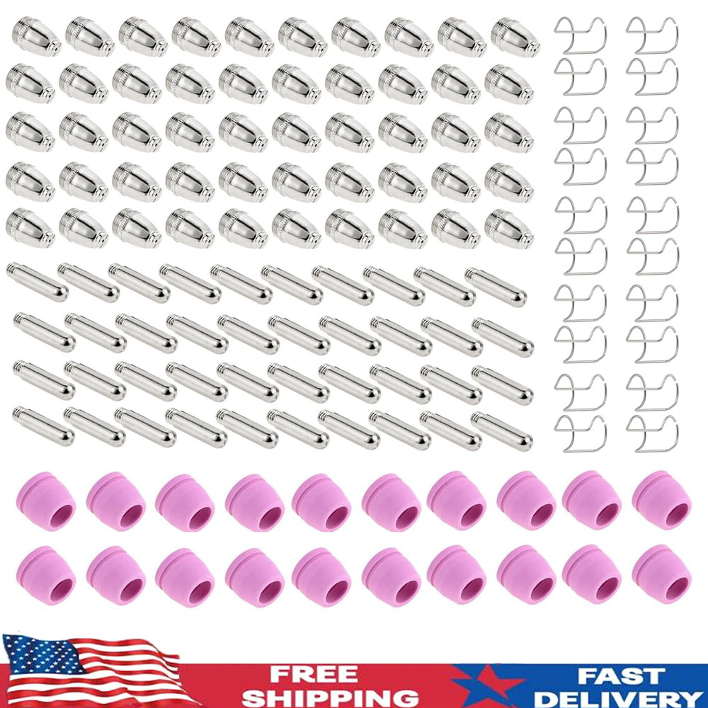 120pcs Plasma Cutter Torch Consumables Kit 60Amp for SG-55, AG-60, WSD-60 CUT50
