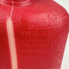 Rare Wedco 2.5 Gallon W220 Red Plastic Gas Can W/ Built-in Sight Glass New Spout