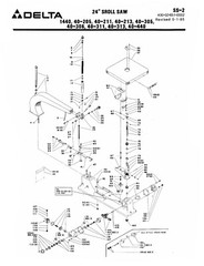 Delta 24″ Scroll Saw Older Style Operating, Maintenance & Parts Manual #1954