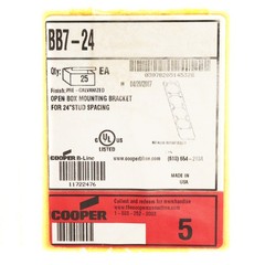 B-LINE BB7-24 OPEN BOX MOUNTING BRACKET, 24″ STUD, STEEL (25-PACK)