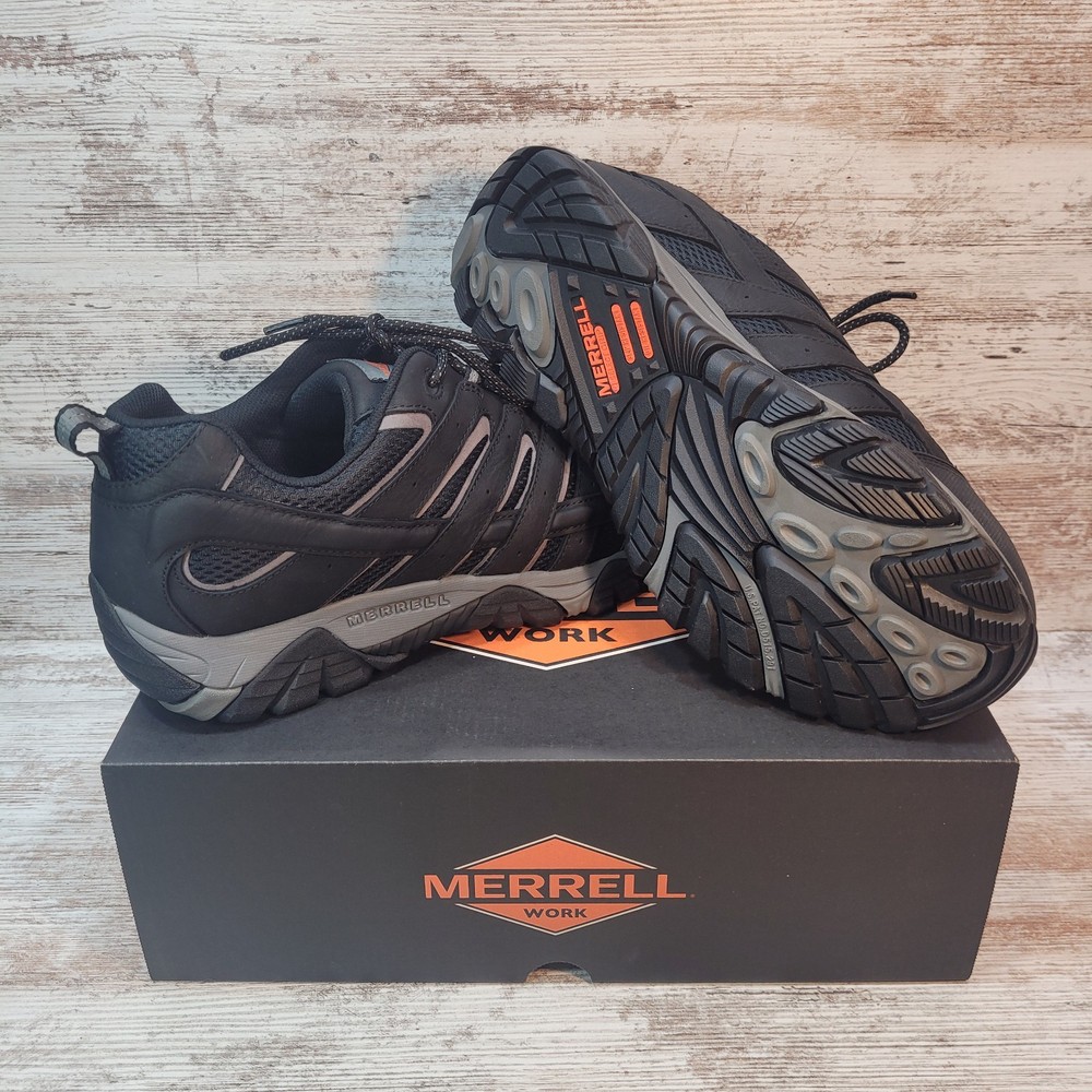 MERRELL Size 12 EE Men’s Moab Vertex Vent Comp Toe Black Work Shoe (J36461W)