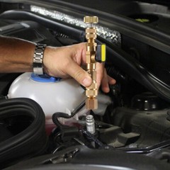 HVAC Tool AC Schrader Valve Core Remover Dual Size 1/4 and 5/16 Port Installer