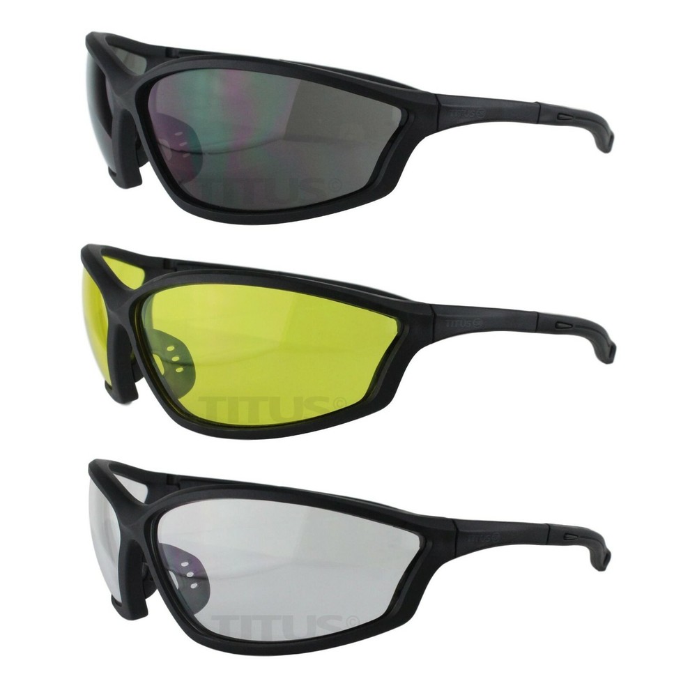 Titus Safety Glasses Shooting Eyewear Motorcycle Protection ANSI Z87 Compliant