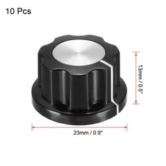 10Pcs Speaker Control Knob Power Amplifier Knob 23mm Dia for 6mm Dia Shaft