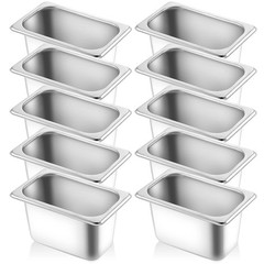 Commercial-Grade 1/9 Size Hotel Pans, 4″ Deep – Perfect for Buffets & Catering