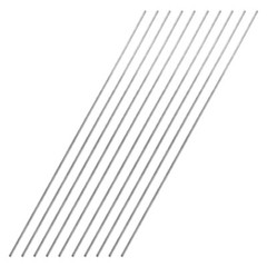 10pcs Solid Round Rod 304 Stainless Steel 1.5mm x 300mm for RC DIY Craft