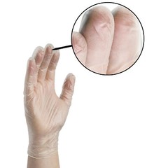 AMMEX Clear Vinyl Disposable Exam Gloves 3 Mil Latex-Free & Food-Safe