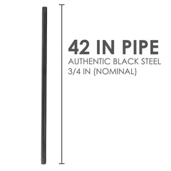 3/4 In. X 3.5 Ft. Black Steel Sch. 40 Cut Pipe