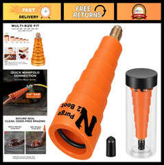 Hands-Free Low-Pressure Nitrogen Purge Tool for HVAC Brazing, O-Ring Seals, 1/4″