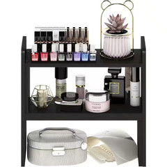 Black 23.7 In. X 15.7 In. Wood Modern Adjustable Desk Organizer