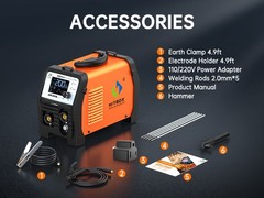 HITBOX 3-in-1 Stick Welder ARC MMA Lift TIG 200A Welding Machine Houeshold