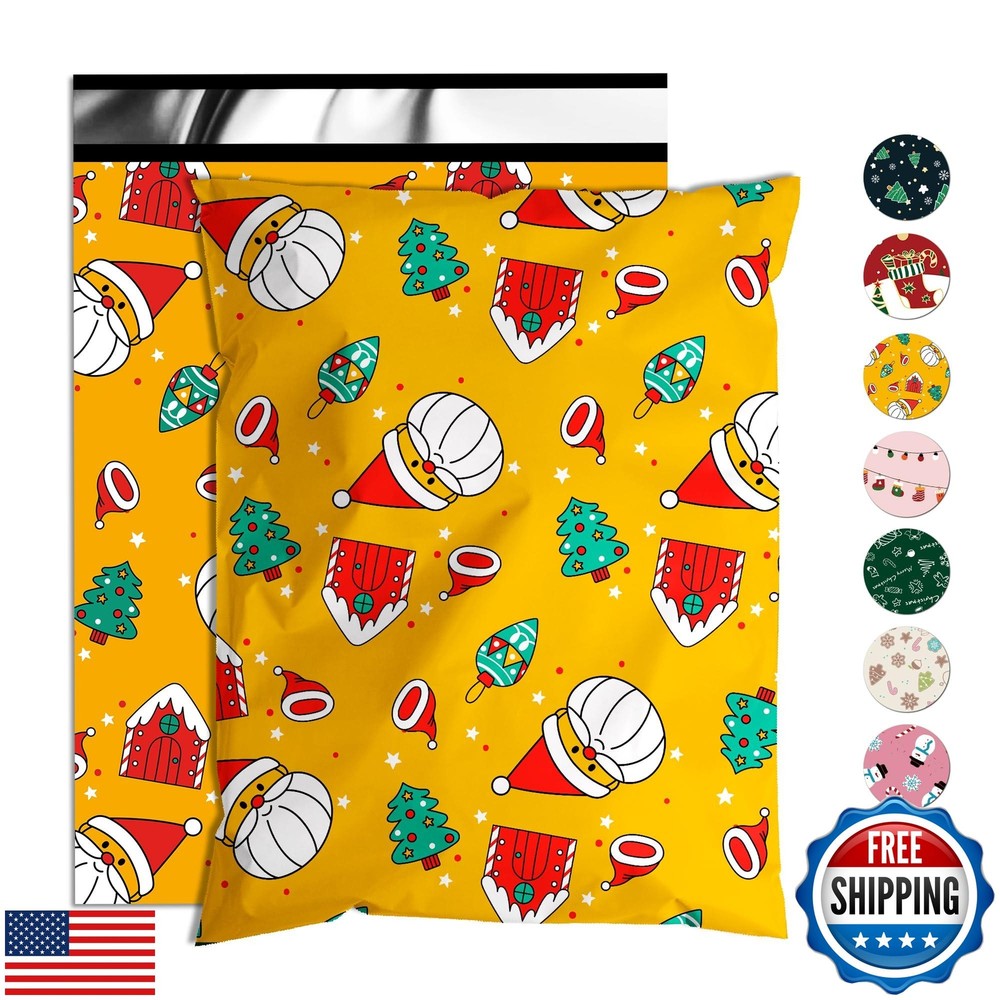 Jowlroel Christmas Poly Mailer – 12×15.5 Inch, Waterproof Shipping Bags – 50