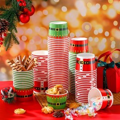 Zhehao 90 Pcs 9 oz Christmas 3.54 X 2.36 X 2.83 Inches, as picture shown