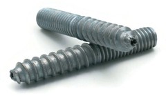Zinc Plated Steel Hanger Bolts #8-32 Machine Thread With Lag Screw Threading