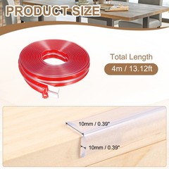 13.1ft (4M) x 0.4″ (10MM) Clear Furniture Corner Guard with 4 Corners Guards