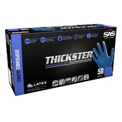 SAS Safety, Thickster Powder-Free Latex Disposable Gloves – 14 Mil, 12in.
