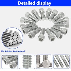 Stainless Steel Hex Bolt Kit for Ford 260 289 302 Engines – 228 Pcs Nuts & Bolts