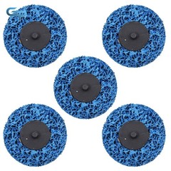 5 Pieces Blue 3″ Quick Change Easy Strip & Clean Discs For Paint Rust New