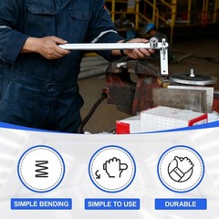 Mini Manual Rebar Bender Tool for Steel, Aluminum & Copper – Desktop Wire Pipe B