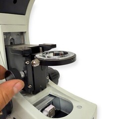 Omax N-120A Biological Microscope Base Stand with Objective Turret Nosepiece