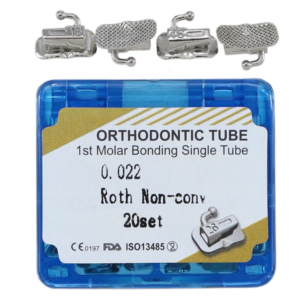 Dental Orthodontic Buccal Tubes 1st 2nd Molar Tubes MBT Roth 022 Bondable Single