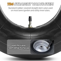 2 Pack 3.00/3.50-8 Replacement Inner Tubes with TR4 Valve 3.00/3.50-8(tr-4)