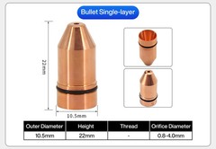 DNE Laser Cutting Nozzle D15H15 1.0-5.0mm For DNE Laser Cutting Machine Cut Head