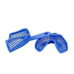2Pc Plastic-Steel Dental Impression Trays Material Upper+Lower 4 Sizes