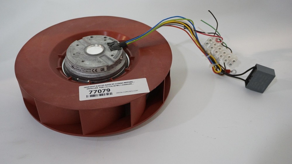 EBMPAPST R2E220-AA43-E4 115VAC MOTORIZED IMPELLER FAN||0.77A/87W||220X63MM||#1