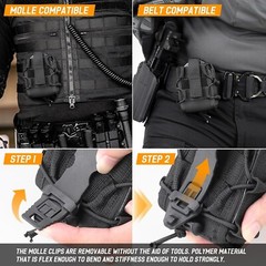 Molle Handcuff Holster, Handcuff Pouch for Duty Belt, Handcuff Case Fit Asp H…