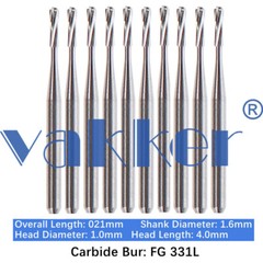 10/Pack Dental Tungsten Carbide Friction Grip Carbide Burs Long Shank High Speed