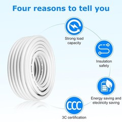 18 Gauge 2 Conductor Electrical Wire – 50FT Flexible PVC Insulated Cable