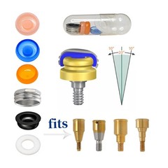 US Dental Locator Male Caps Inserts 20Pcs/Set –Overdenture Abutment Kit Implant
