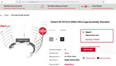 Hobart HL300 HL400 Bowl Safety Guard Cage Bracket Holder