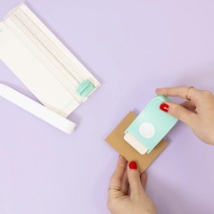 Scalloped Circle Shaped Punch Card Making Craft Scrapbook Turquoise 2.54 cm