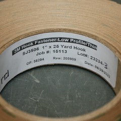 (4) 3M Reclosable Fastener Hook Tape SJ3506, 1″ x 25yds / 75ft, Thin S001 White