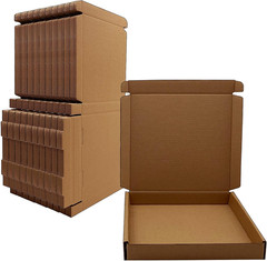 7X7X1 Inch Small Shipping Boxes 50 Pack, Brown Kraft Corrugated Cardboard
