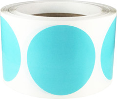Circle Dot Stickers | 2.5″ Inches Round | 500 Pack | Pick One Color