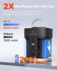 ETENWOLF AIR 3 Air Pump for Inflatables with 2600 mAh Battery & Camping Light…