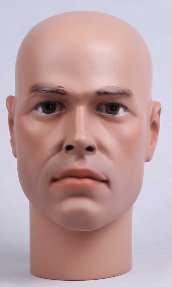 Mannequin Male Head Lifesize Realistic Hand Painted Model ZH-14 © NEW