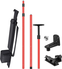 Adjustable 13 Ft./4M Telescoping Pole with 1/4-Inch by 20-Inch Laser Mount