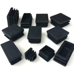 Square & Rectangle Plastic End Caps Blanking Plugs Tube Lnserts Various Sizes