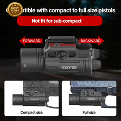 1500Lm Tactical Pistol Light Green Laser Combo Strobe Picatinny Rail USB