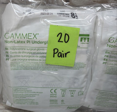 Gammex Non-Latex PI Underglove Sterile PI-Kare *20 Pair* Size 8.5 *See Date*6-25