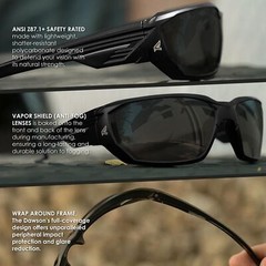 EDGE Dawson Anti Fog Safety Glasses for Men, High Impact Rated ANSI Z87.1 Safety