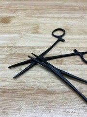 2 Black Hemostat Kelly Forceps 5.5″ Straight, Surgical Vet Instruments Stainless