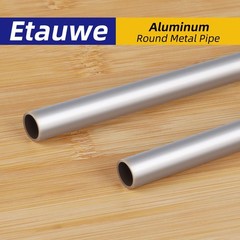 Etauwe Aluminum Round Tube, 3/4″ (19mm) OD x 2mm Wall OD, Silver